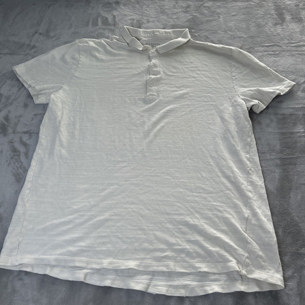ALL SAINTS Hudson Relaxed Fit Shirt Men's Size XL beige